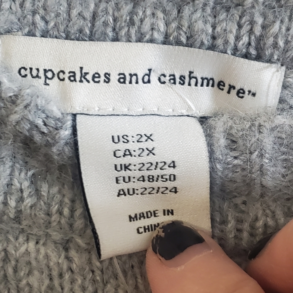 Cupcakes And Cashmere Nwt Gray Scottie Dog Sweater. 2X. - Picture 4 of 7